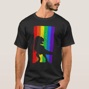 Dinosaur-LGBT-Regenbogenflagge Schwul Lesbisch Sto T-Shirt