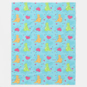 Dinosaur-Liebe Fleecedecke (Vorderseite)