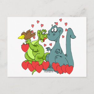 Dinosaur-Liebe Postkarte