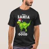 Dinosaur Liebe Santa Definition Gute Weihnachtsbel T-Shirt (Vorderseite)