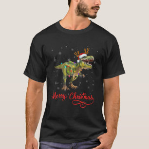 Dinosaur Lover Christmas Tree Lights T-Shirt