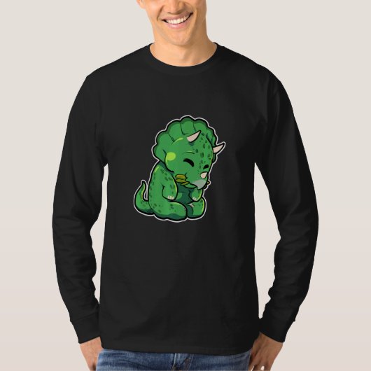 Dinosaur Lover Cute Triceratops Premium T-Shirt (Vorderseite)
