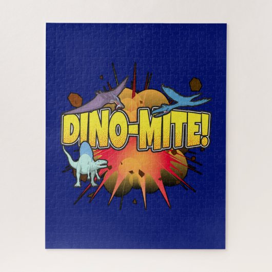 Dinosaur Lover Dynamite Dino-mite Pun Puzzle (Vertikal)