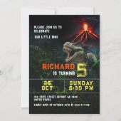 Dinosaur Lover Kids Individuell gestaltete Geburts Einladung (Vorderseite)