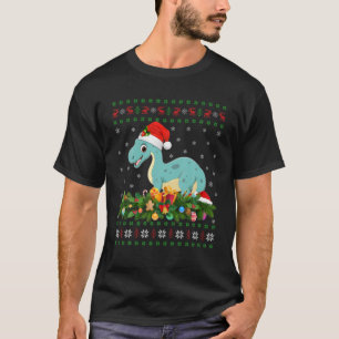 Dinosaur Lover Xmas Santa Ugly Brontosaurus Christ T-Shirt