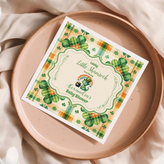 Dinosaur Lucky Little Kleeblatt Serviette