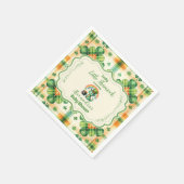 Dinosaur Lucky Little Kleeblatt Serviette (Ecke)