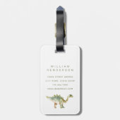 Dinosaur Luggage Tags Gepäckanhänger (Rückseite vertikal)