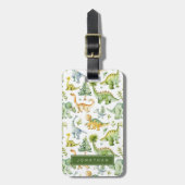 Dinosaur Luggage Tags Gepäckanhänger (Vorderseite vertikal)
