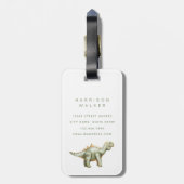 Dinosaur Luggage Tags Gepäckanhänger (Rückseite vertikal)