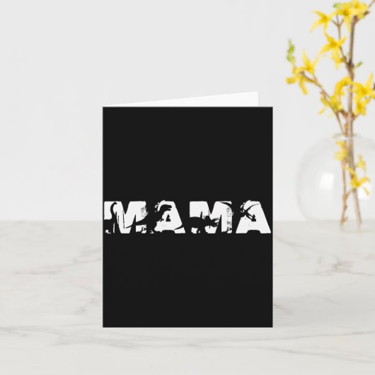 Dinosaur Mama Funny In Mother's Day For Mamasaurus Karte (Gelbe Blume)