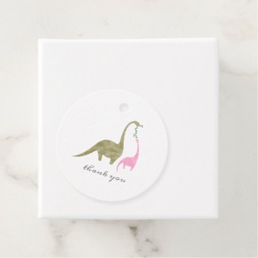 Dinosaur Mama Pink Babydusche Geschenkanhänger (Beispiel)