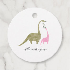 Dinosaur Mama Pink Babydusche Geschenkanhänger