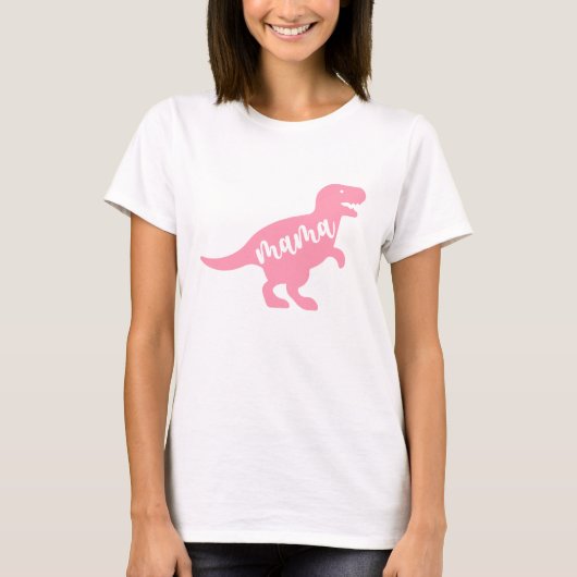 Dinosaur Mama Typografie T-Shirt (Vorderseite)