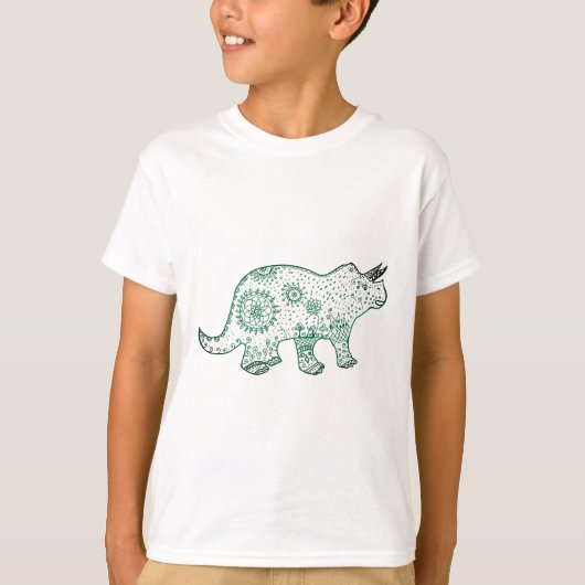 Dinosaur Mandala DrawingT-Shirt T-Shirt (Vorderseite)