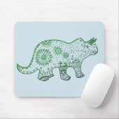 Dinosaur Mandala Triceratops Art Mousepad (Mit Mouse)
