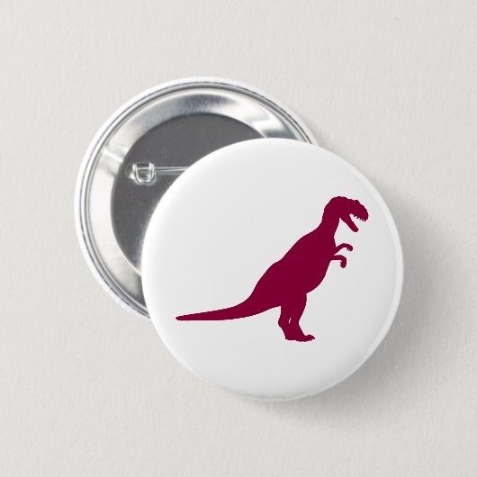Dinosaur Maroon Button (Vorne & Hinten)