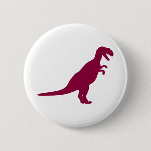 Dinosaur Maroon Button