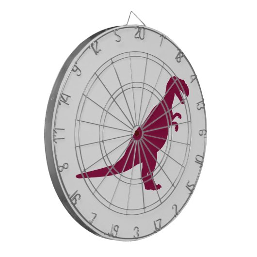 Dinosaur Maroon Dartscheibe (Vorderseite Links)