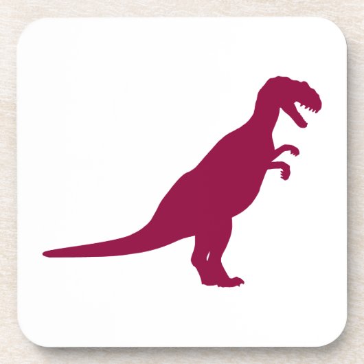 Dinosaur Maroon Getränkeuntersetzer (Vorderseite)