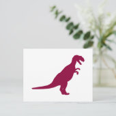 Dinosaur Maroon Postkarte (Stehend Vorderseite)
