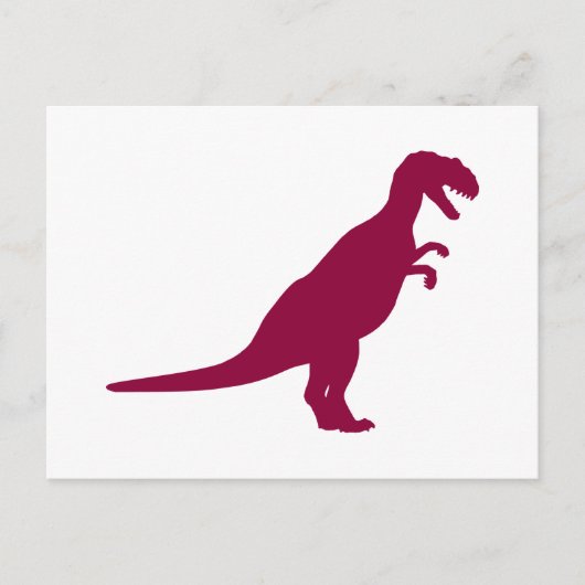 Dinosaur Maroon Postkarte (Vorderseite)