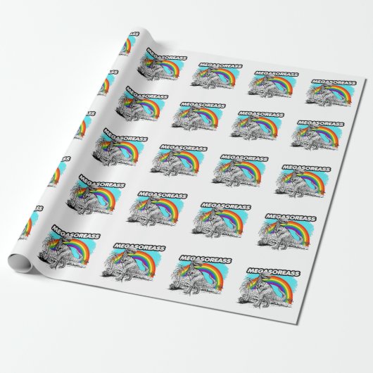 Dinosaur Megasoreass Geschenkpapier (Ungerollt)