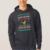 Dinosaur Meme Gamer Funny Ugly Christmas Sweater Hoodie (Vorderseite)