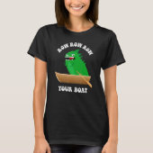 Dinosaur Men Rowing Row Row Ihr Boot T-Shirt (Vorderseite)