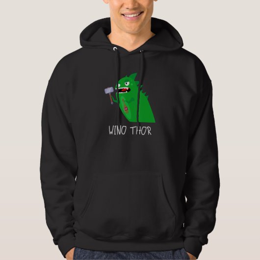 Dinosaur Men Viking WINO THOR Hoodie (Vorderseite)