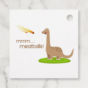 Dinosaur Meteor Meatballs Geschenkanhänger
