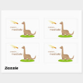 Dinosaur Meteor Meatballs Rechteckiger Aufkleber (Blatt)