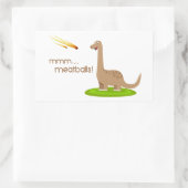 Dinosaur Meteor Meatballs Rechteckiger Aufkleber (Tasche)