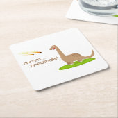 Dinosaur Meteor Meatballs Rechteckiger Pappuntersetzer (angewinkelt)