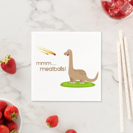 Dinosaur Meteor Meatballs Serviette (Beispiel)