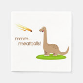 Dinosaur Meteor Meatballs Serviette (Vorderseite)