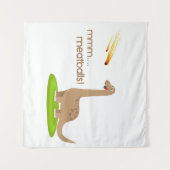 Dinosaur Meteor Meatballs Wandteppich (Vorderseite (Horizontal))