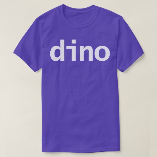 Dinosaur Minimal Typografie Dino T-Shirt (Design vorne)