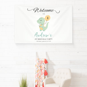Dinosaur Minimalist Erste Geburtstagsfeier T rex Banner