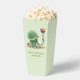 Dinosaur mit drei Ballons Popcorn Geschenkschachtel