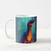 Dinosaur mit farbenfroher Urzeit • Lustiger Dino f Kaffeetasse (Links)