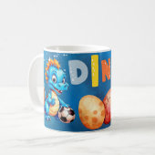 Dinosaur mit farbenfroher Urzeit• Lustiger Dino fü Kaffeetasse (Vorderseite Links)
