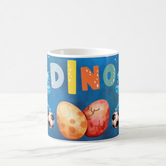 Dinosaur mit farbenfroher Urzeit• Lustiger Dino fü Kaffeetasse (Mittel)
