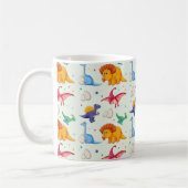 Dinosaur mit farbenfroher Urzeit• Spaßiger Dino fü Kaffeetasse (Links)