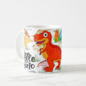 Dinosaur mit farbenfroher Vorgeschichte• Lustiger  Kaffeetasse (Vorderseite Links)
