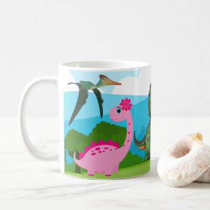 Dinosaur mit farbenfroher Vorgeschichte• Lustiger Kaffeetasse