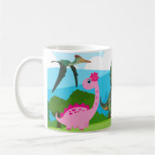 Dinosaur mit farbenfroher Vorgeschichte• Lustiger Kaffeetasse (Links)