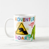 Dinosaur mit farbenfroher Vorgeschichte• Lustiger Kaffeetasse (Links)