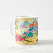 Dinosaur mit farbenfroher Vorgeschichte• Lustiger  Kaffeetasse (Vorderseite Links)