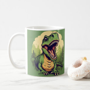 Dinosaur mit farbenfroher Vorgeschichte• Lustiger  Kaffeetasse